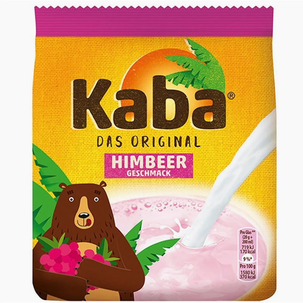 Kaba Getränkepulver Himbeer Nachfüllpack, fruchtiger Genuss für die ganze Familie