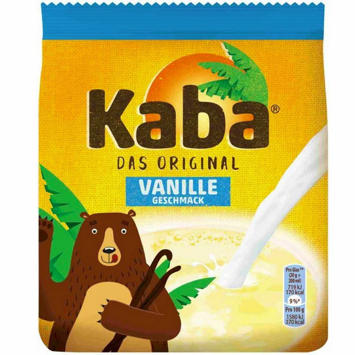 Kaba Getränkepulver Vanille Nachfüllpack 400g, für einen köstlichen Milch-Mix-Drink