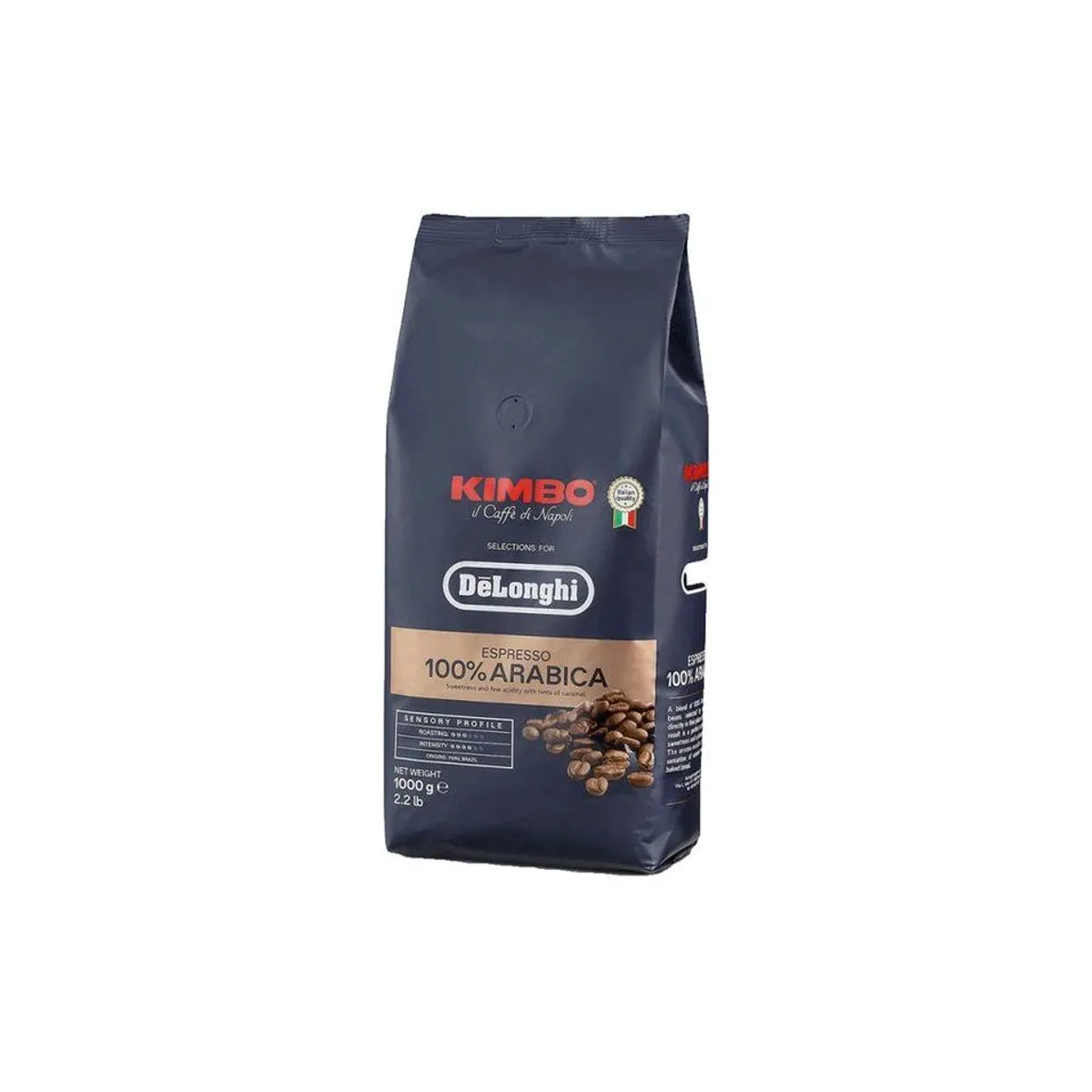 Kimbo 100% Arabica Kaffeebohnen, süße Aromen, 1 kg