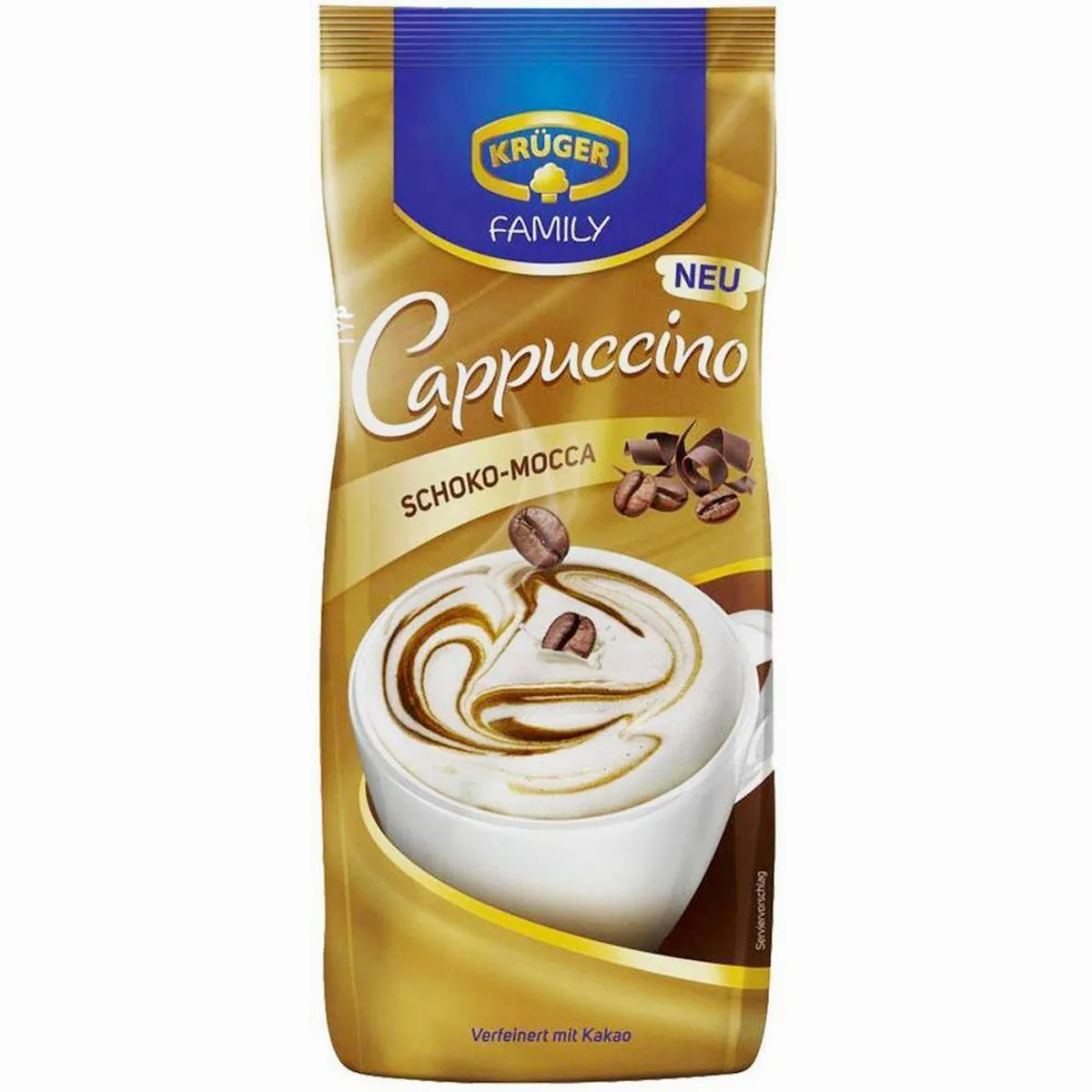 Krüger Family Schoko Mocca Cappuccino, cremiger Genuss für Kaffeeliebhaber — 500g