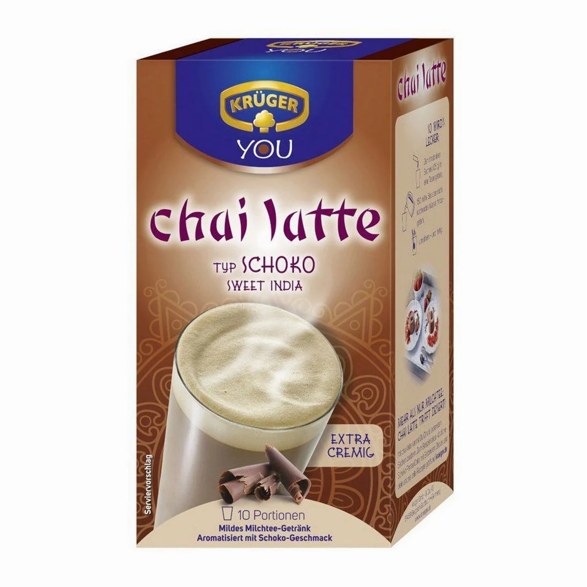 Krüger Chai Latte Typ Schoko, cremig mit Schokoladennote, 10 Portionen