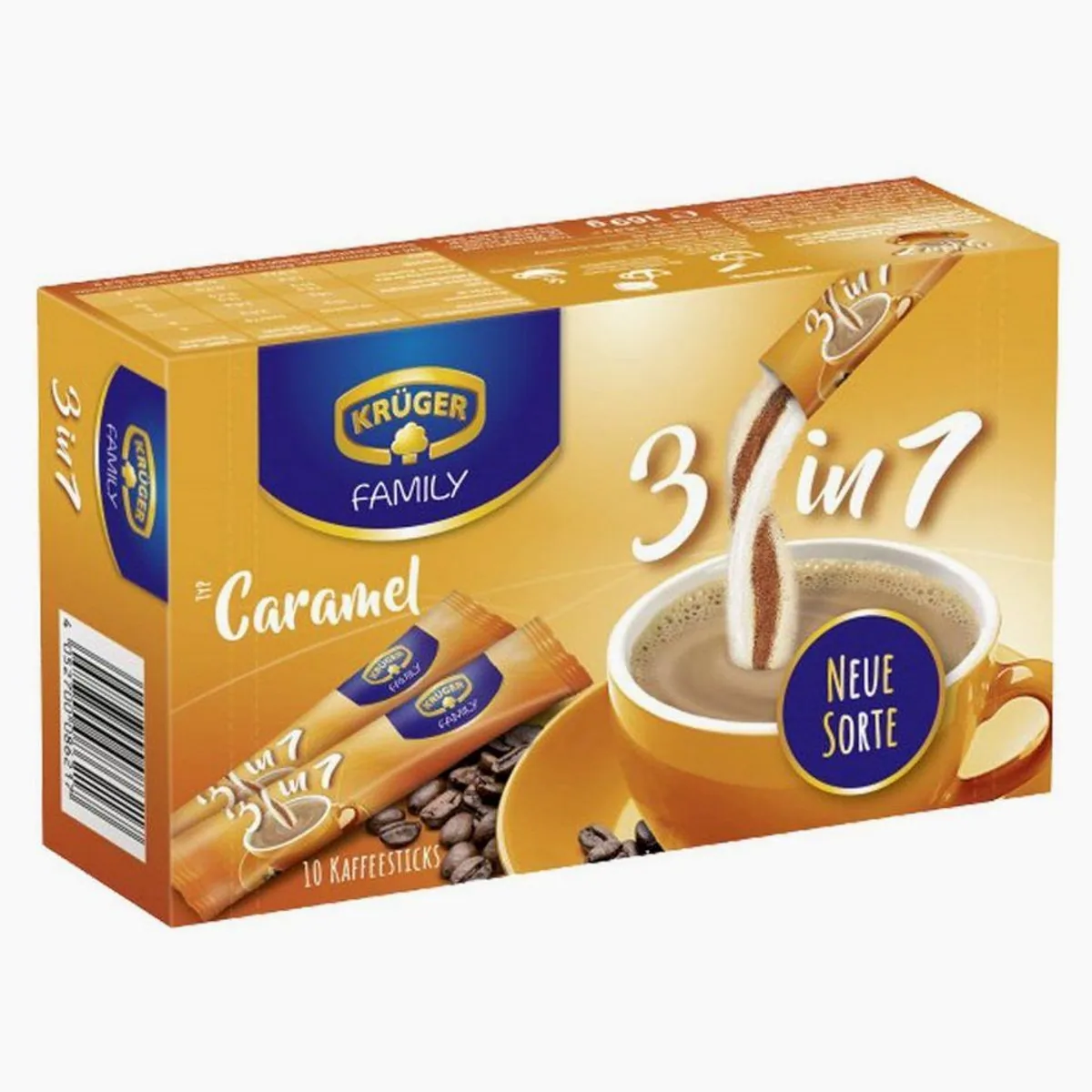Krüger Family 3 in 1 Typ Caramel, schokoladig-süßer Genuss, sofort löslich