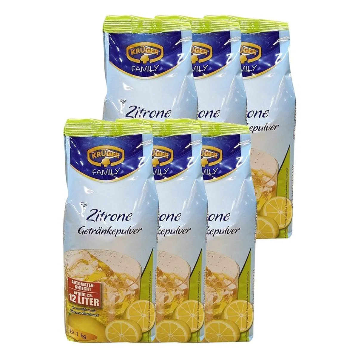 Krüger Zitrone Getränkepulver, fruchtig-aromatisch, vielseitig einsetzbar