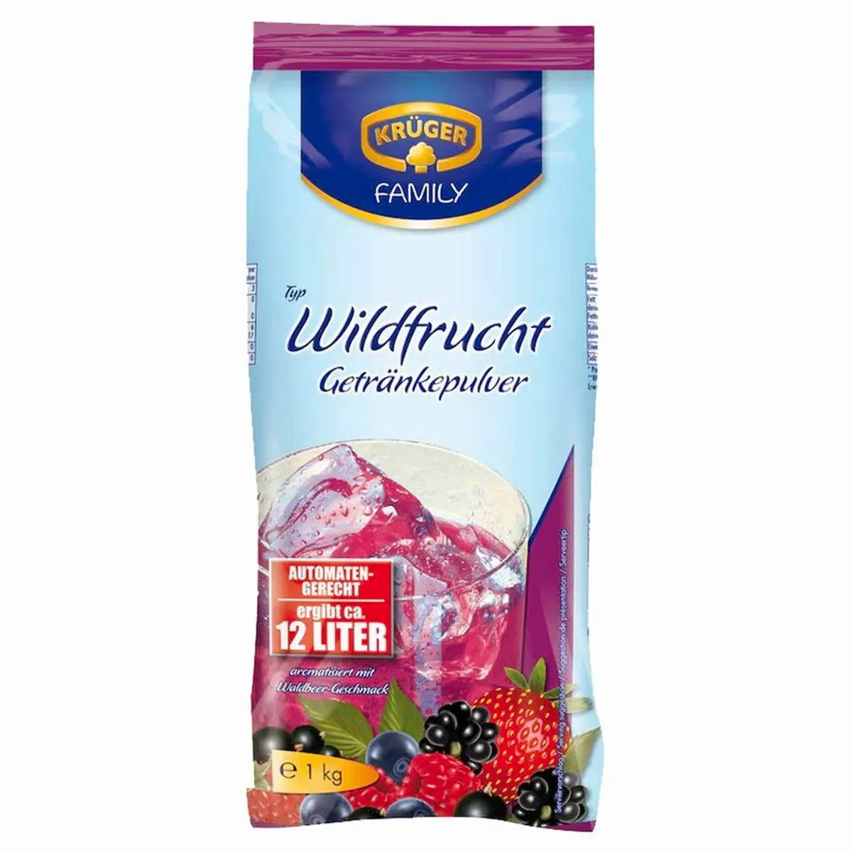 Krüger Wildfrucht Getränkepulver, fruchtiger Genuss für 12 Liter — vielseitig verwendbar, einfache Zubereitung, ideal für Desserts 2