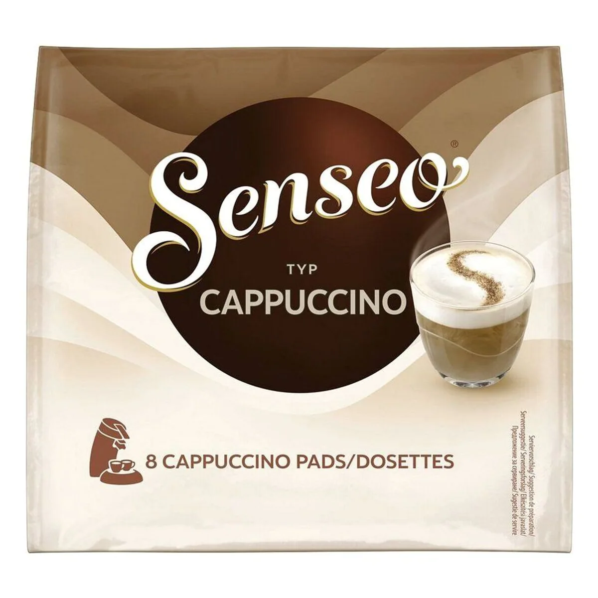 Senseo Cappuccino Pads, cremiger Genuss mit Schaumkrone