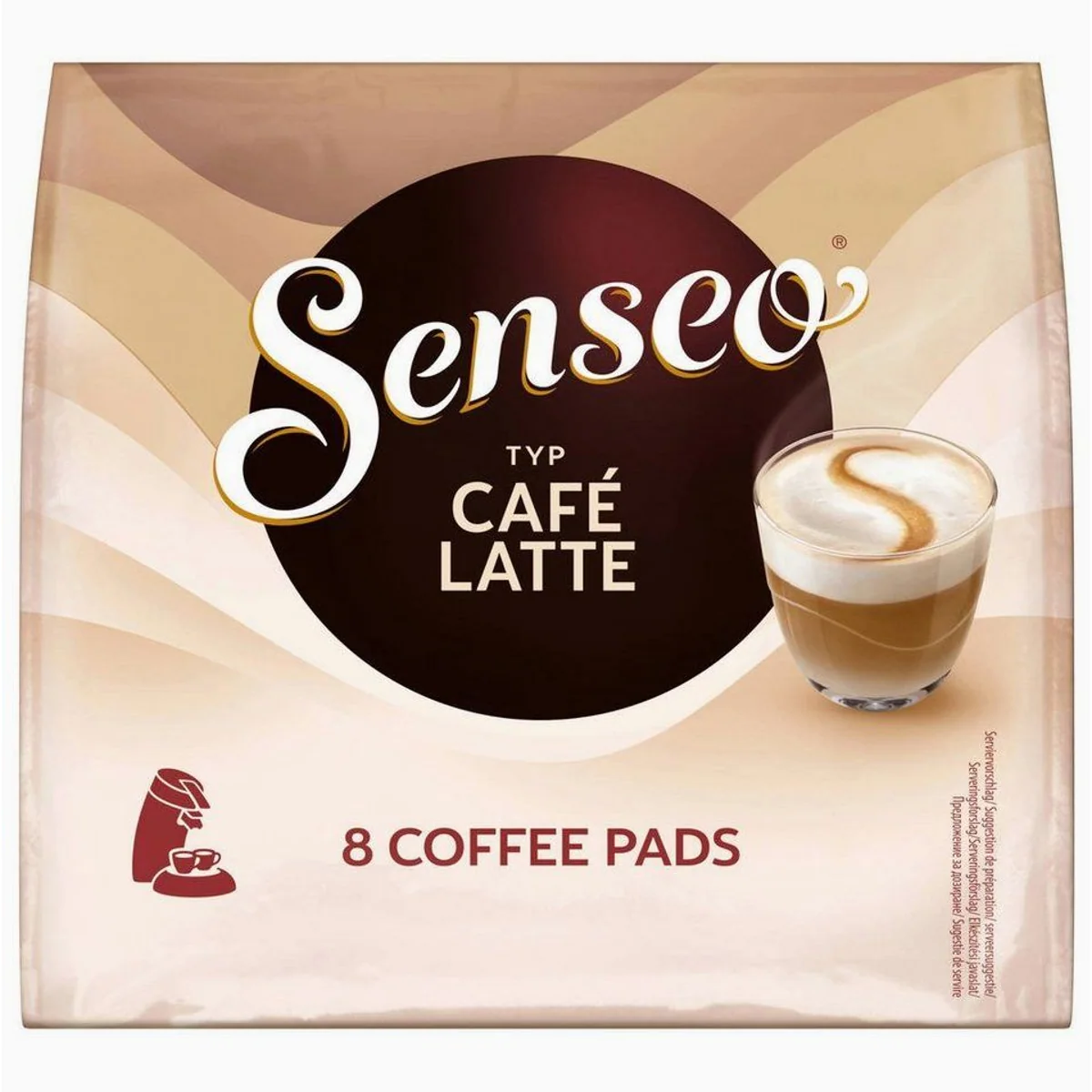 Senseo Typ Café Latte Kaffeepads, milchig und süß — 80 Getränke, 10er Pack 2