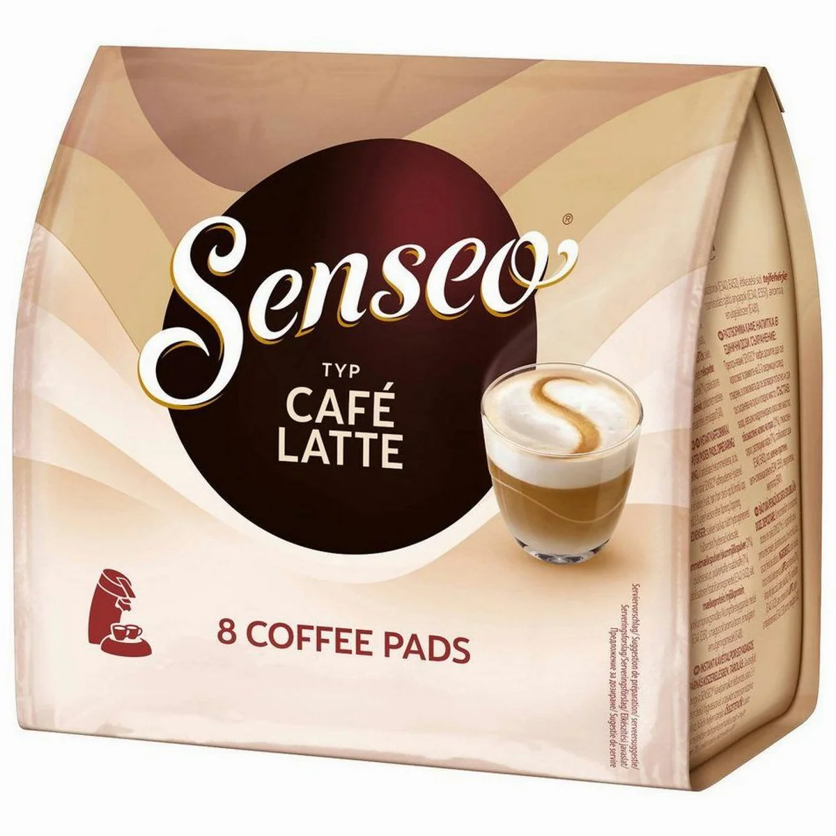Senseo Typ Café Latte Kaffeepads, milchig und süß — 80 Getränke, 10er Pack 4