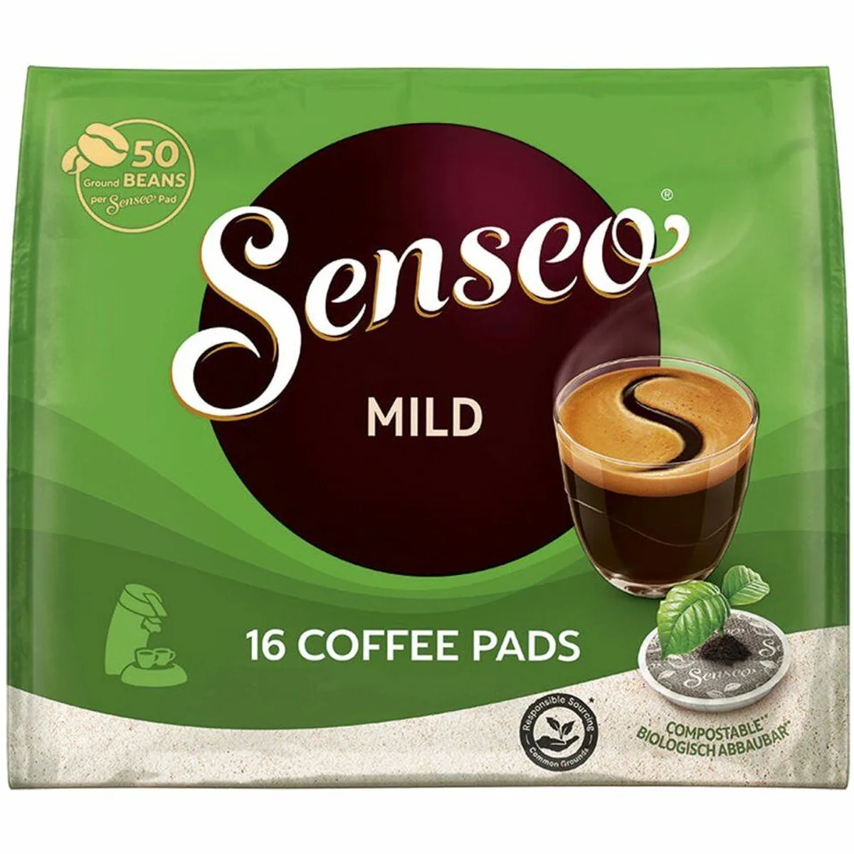 Senseo Mild Kaffee Pads, samtweicher Geschmack, fruchtiger Nachgeschmack, ideal für Pausen