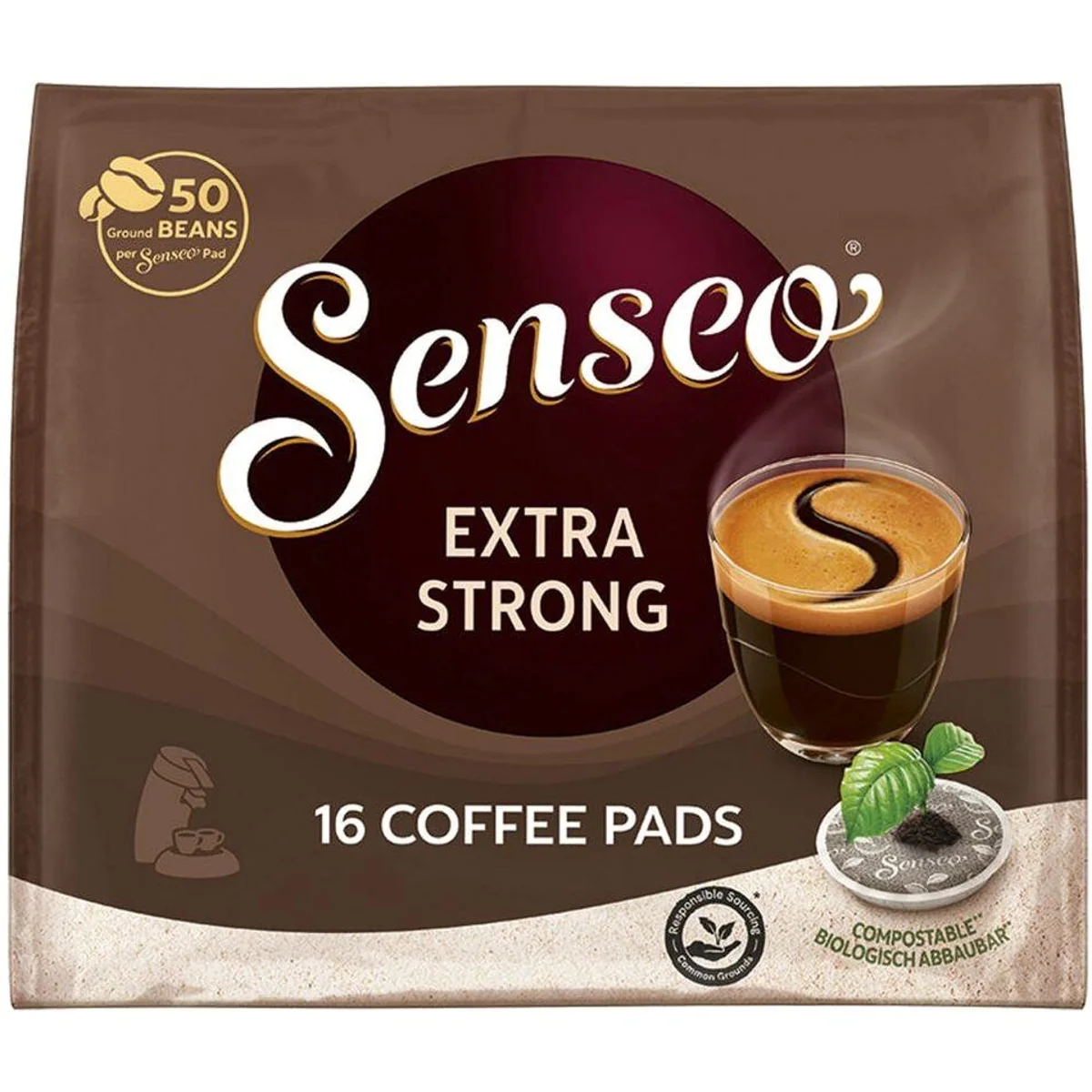 Senseo Extra Strong 16 Pads, würzig, intensiv, hoher Koffeingehalt