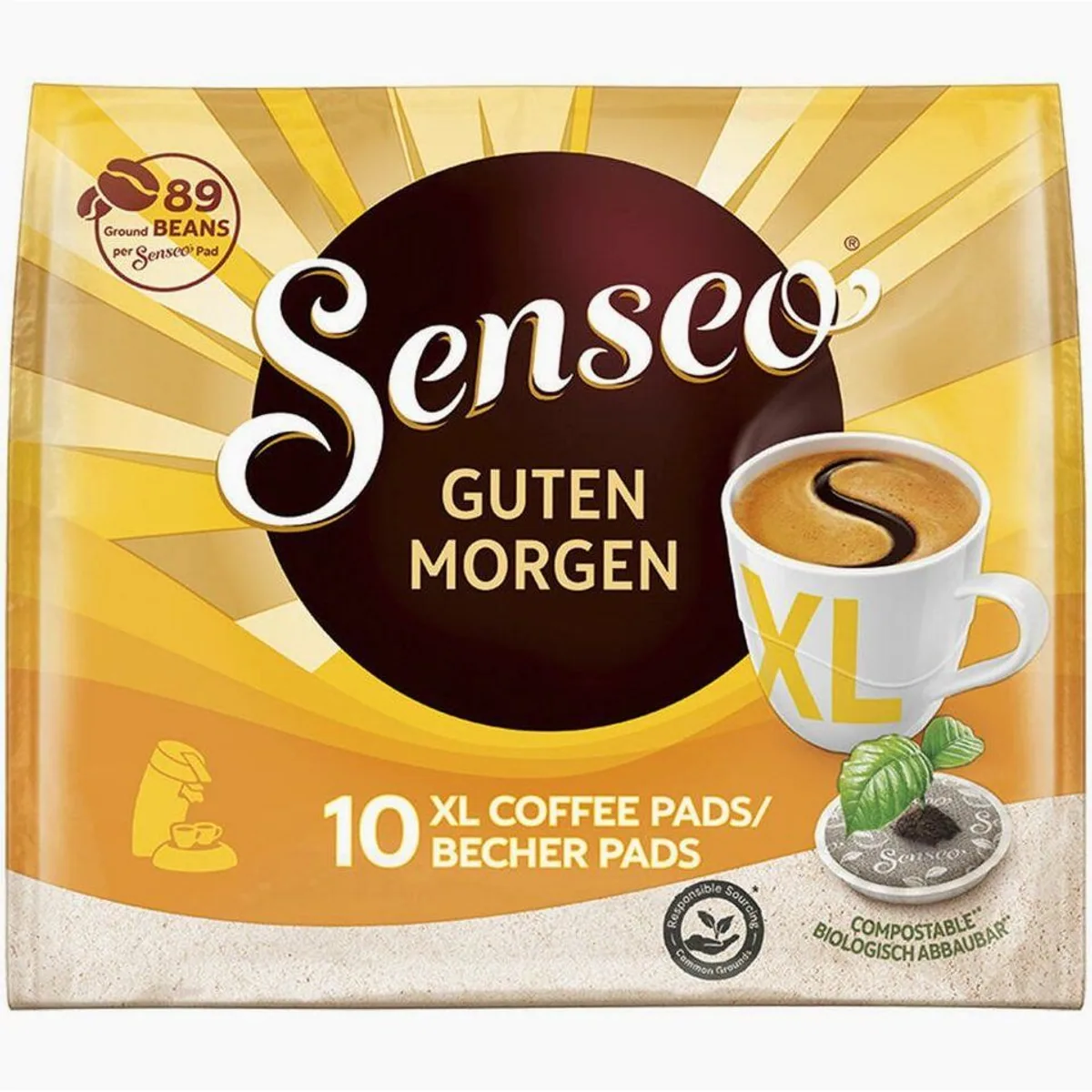 Senseo Guten Morgen XL Pads, intensiver Geschmack, ideal für den Morgen