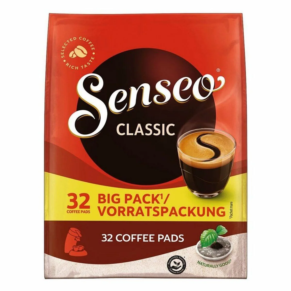 Senseo Classic Kaffeepads, aromatisch und ausgewogen — 32 Stück