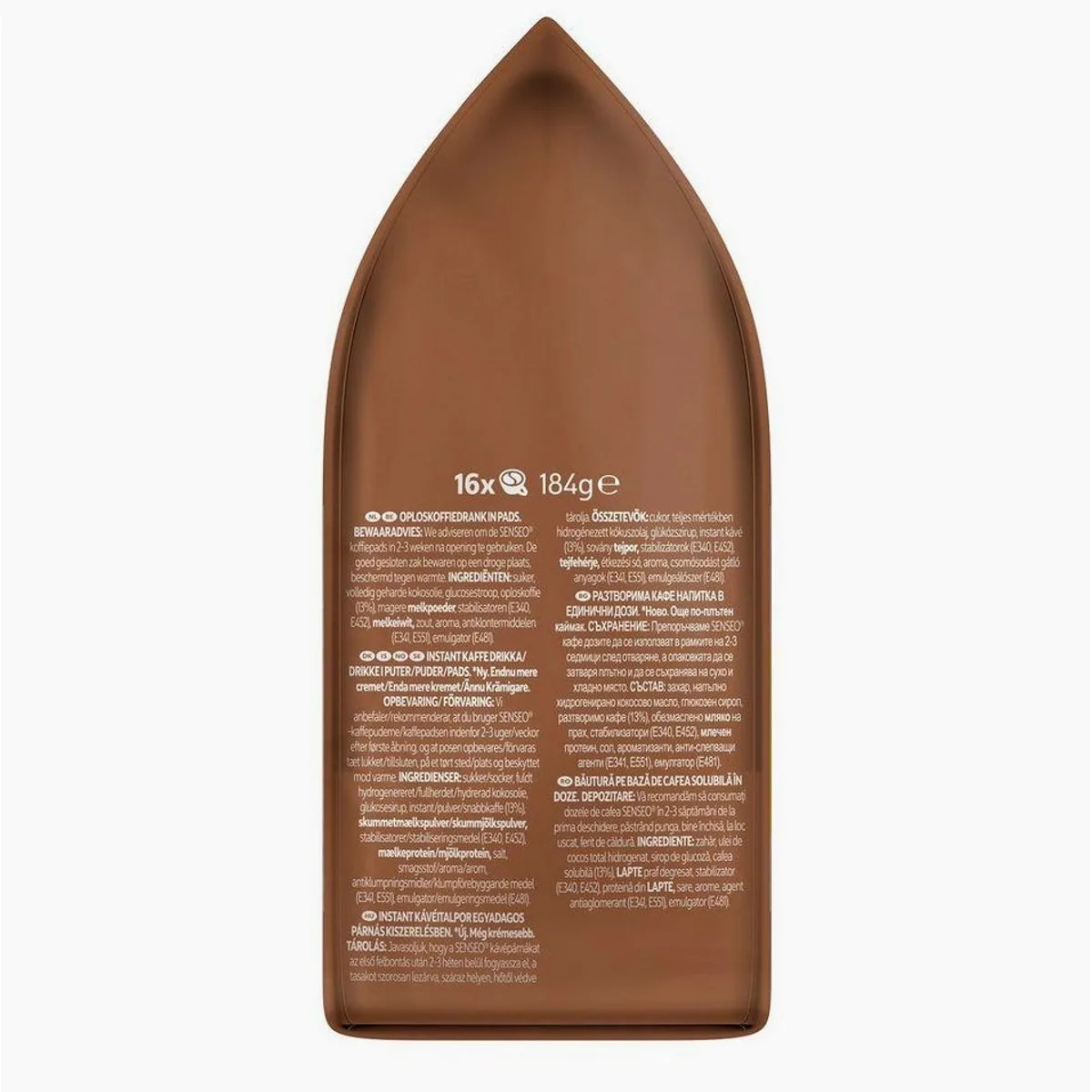 Senseo Typ Cappuccino Kaffeepads, cremiger Genuss in 5er Pack — 80 Getränke 5