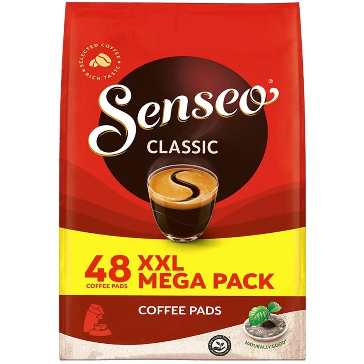 Senseo Kaffee Classic, ausgewogen im Geschmack, weiche Crema, 48 Pads