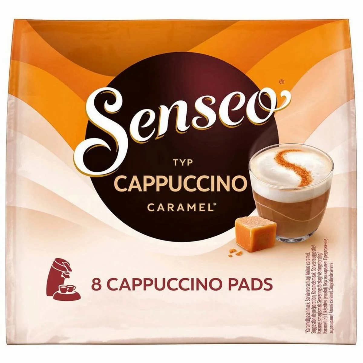 Senseo Cappuccino Caramel Pads, sanfte Röstaromen, cremiger Milchschaum — 80 Getränke 2
