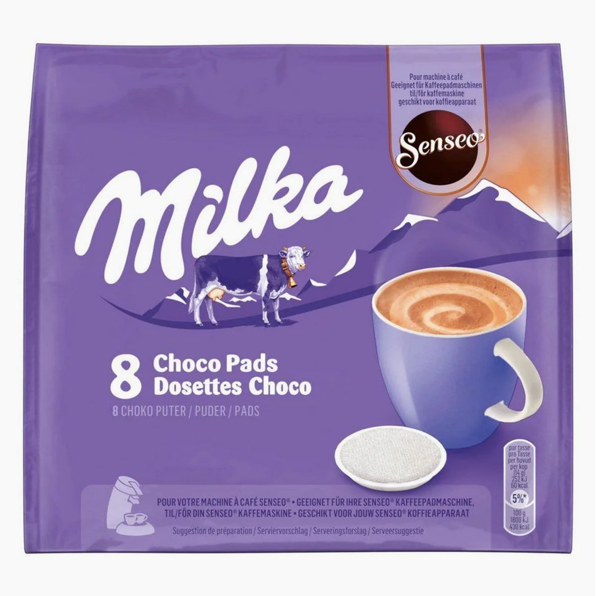 Senseo Milka Kakao Pads, schokoladiger Genuss für 80 Getränke — 10er Pack 2