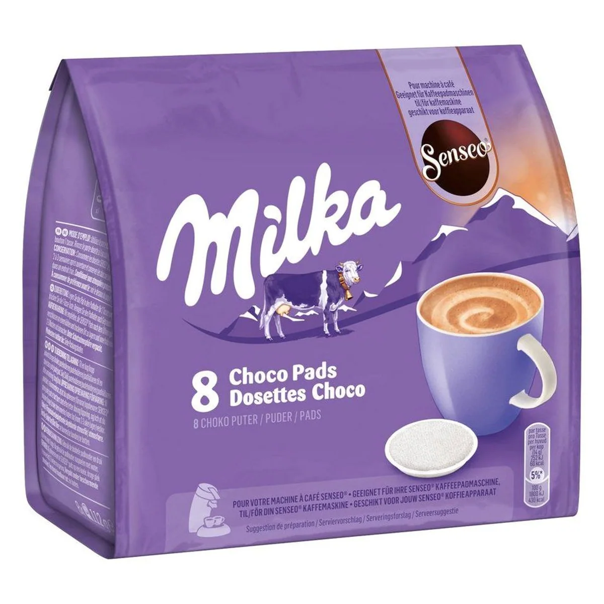 Senseo Milka Kakao Pads, schokoladiger Genuss für 80 Getränke — 10er Pack 3