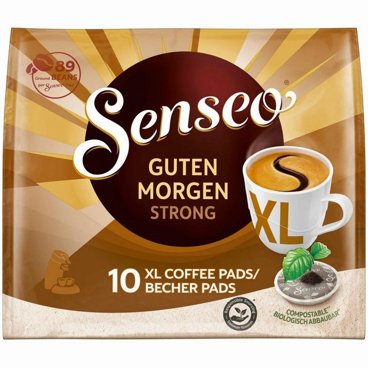 Senseo Guten Morgen Strong XL Pads, kräftiger Kaffeegenuss für große Becher 2