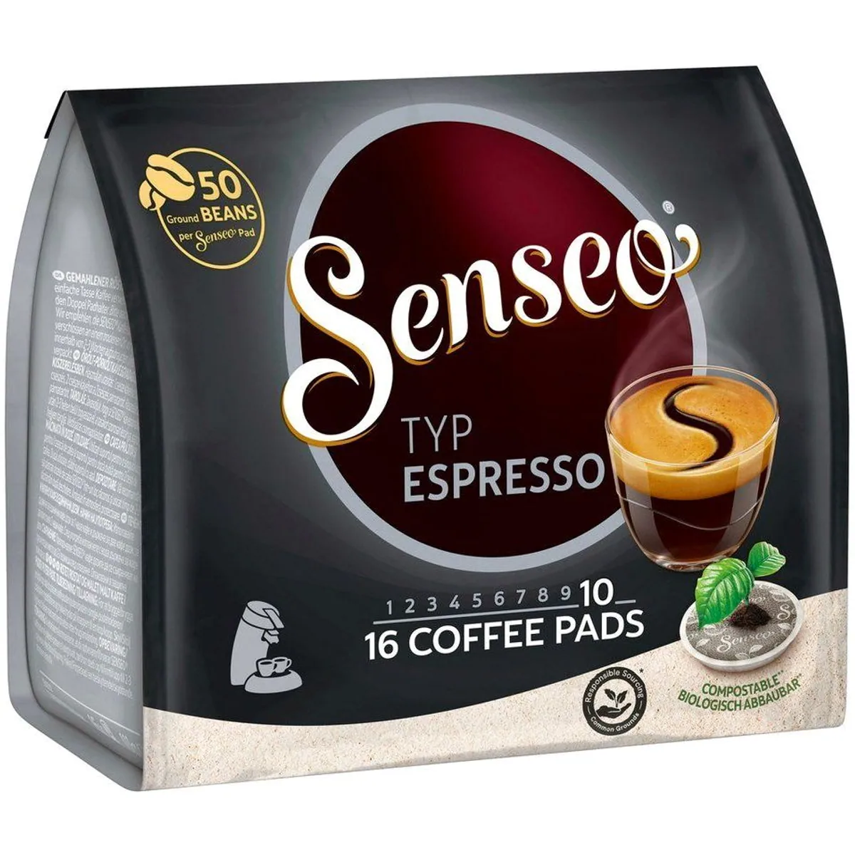Senseo Typ Espresso Kaffeepads, intensiv und würzig — 100% Arabica, 160 Pads 3